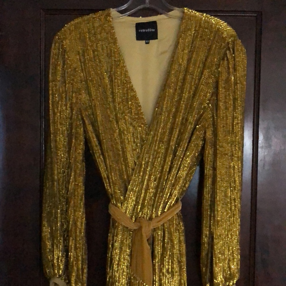 Retrofete - Audrey Robe Dress - Yellow - XS